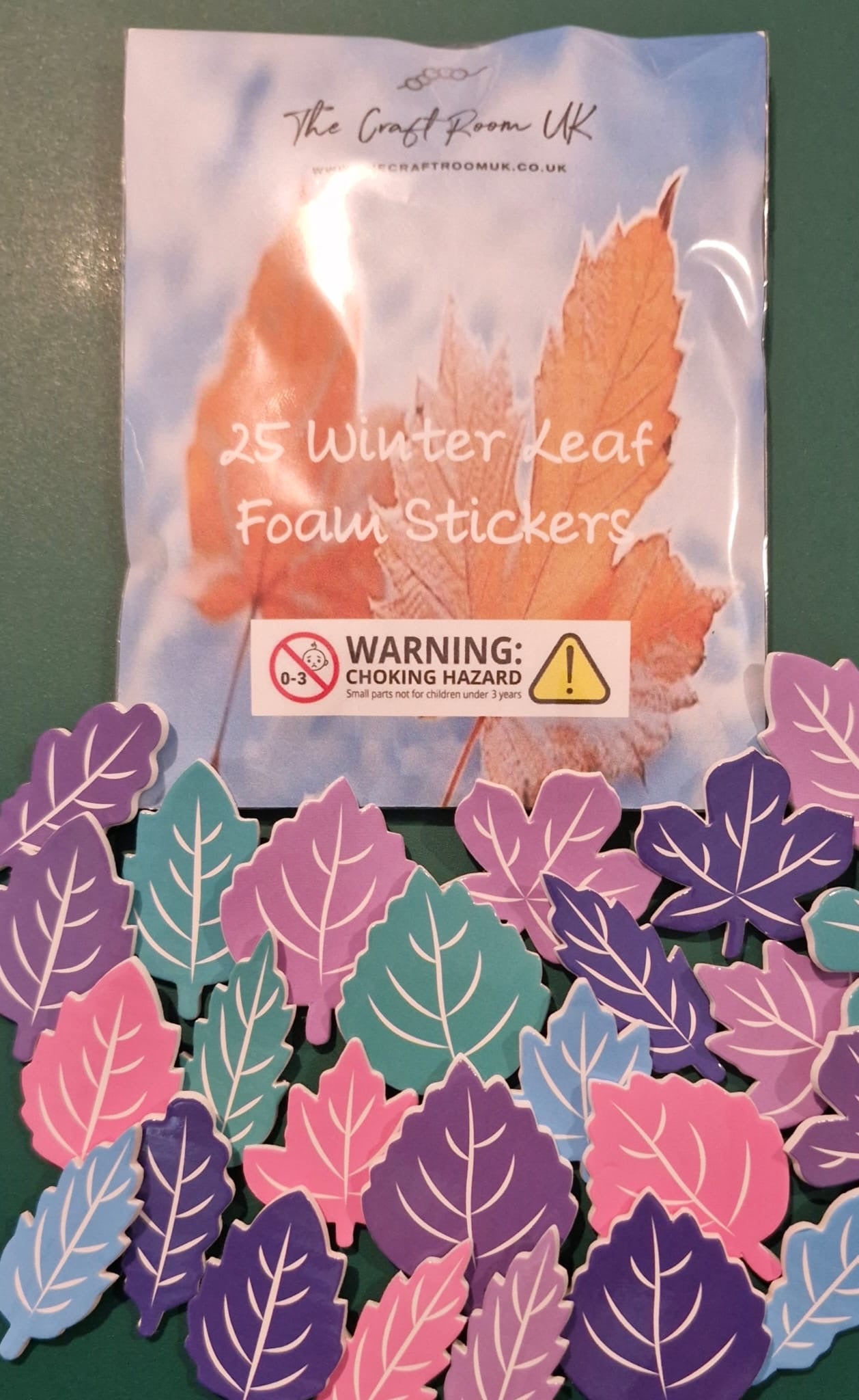 Winter Leaf Foam Stickers