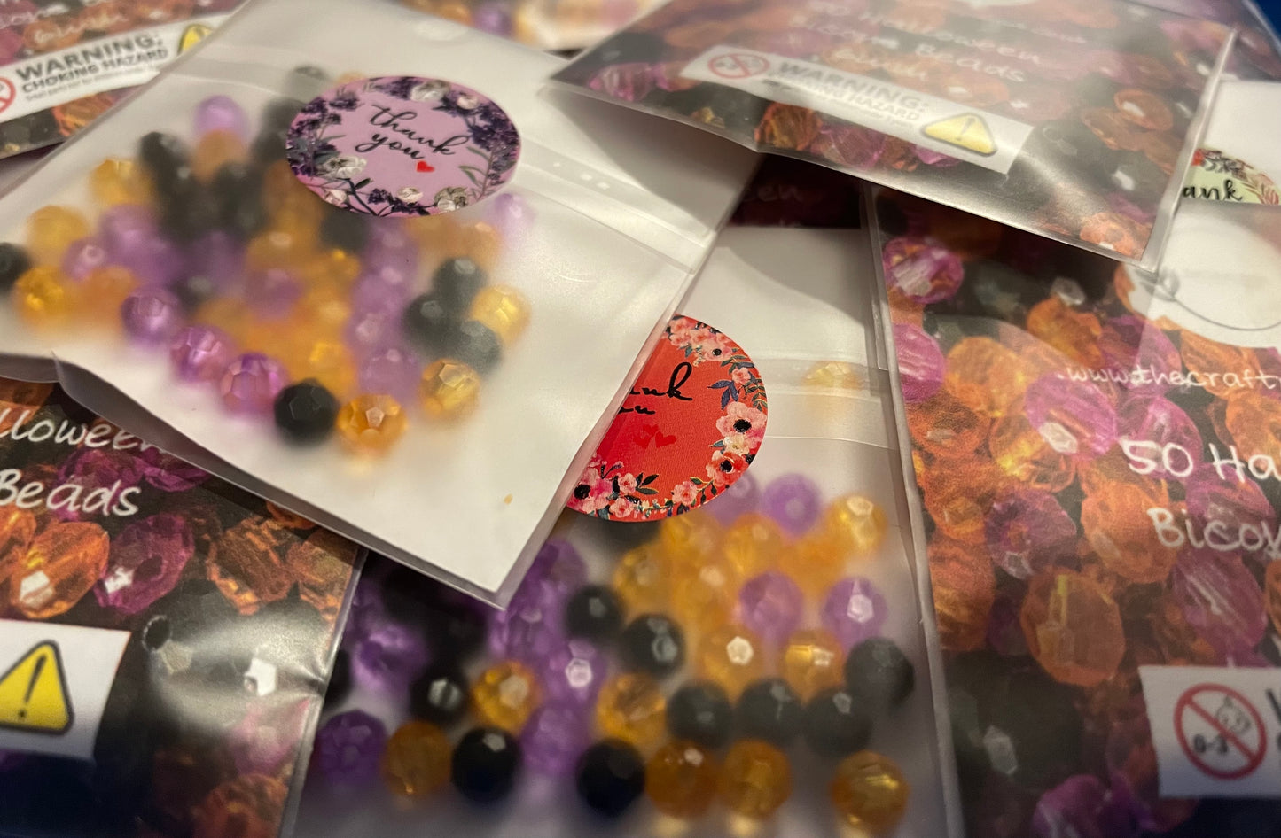 Halloween Bicone Beads - The Craft Room UK