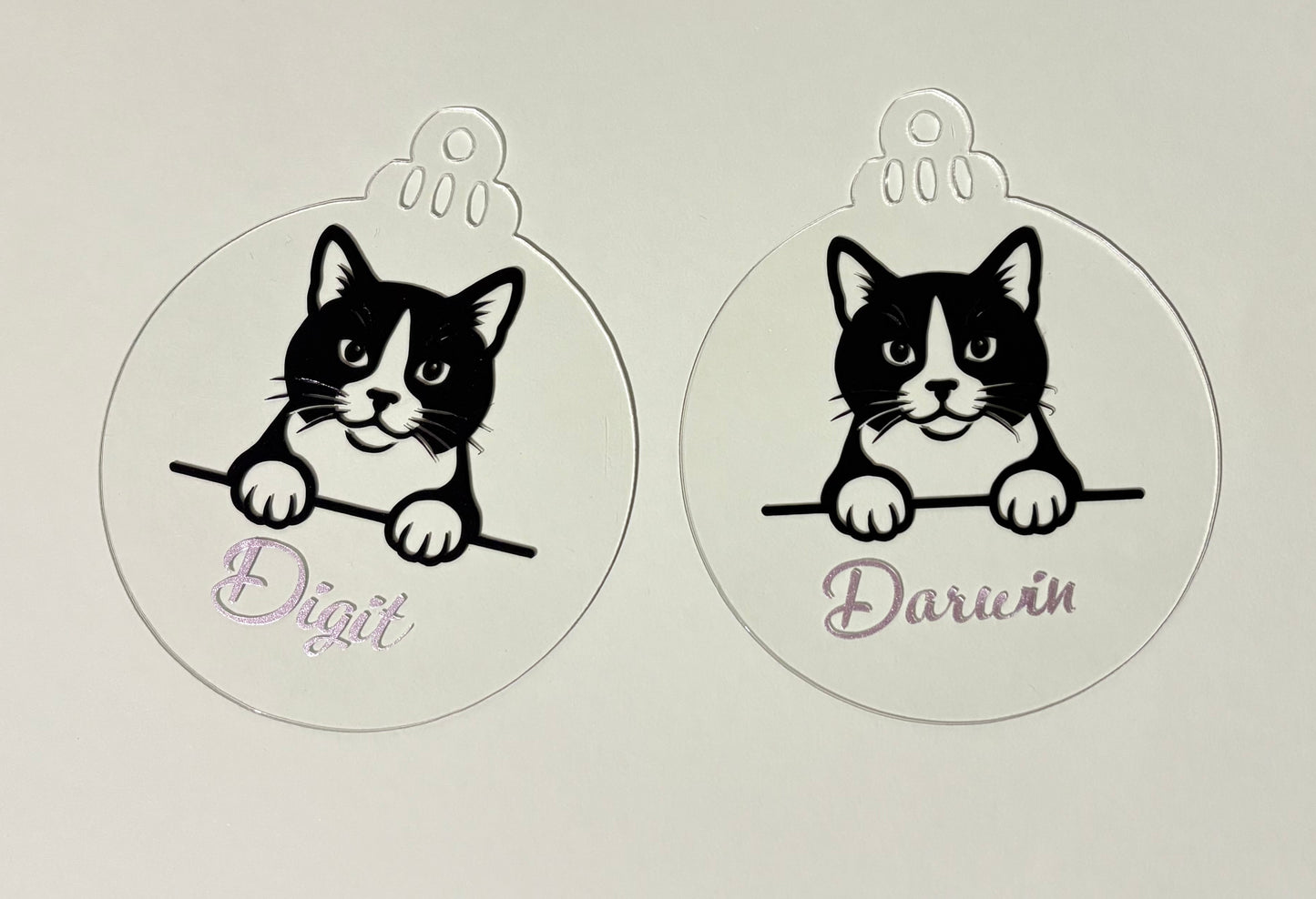 Personalised Cat Christmas Decorations