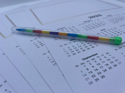 A4 2025 Blank Calendars