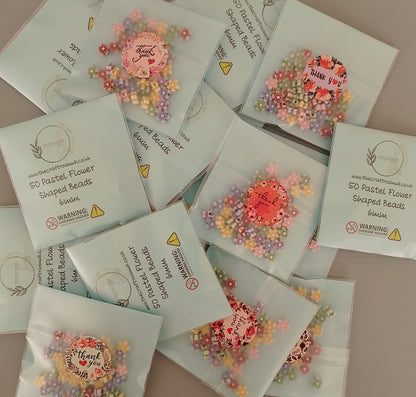 Pastel Flower Shaped Beads - The Craft Room UK