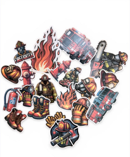 Firefighter Self Adhesive Stickers