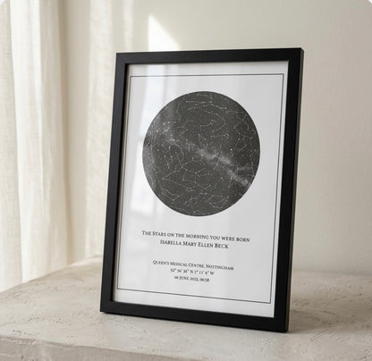 Star Map Personalised Frame Gift