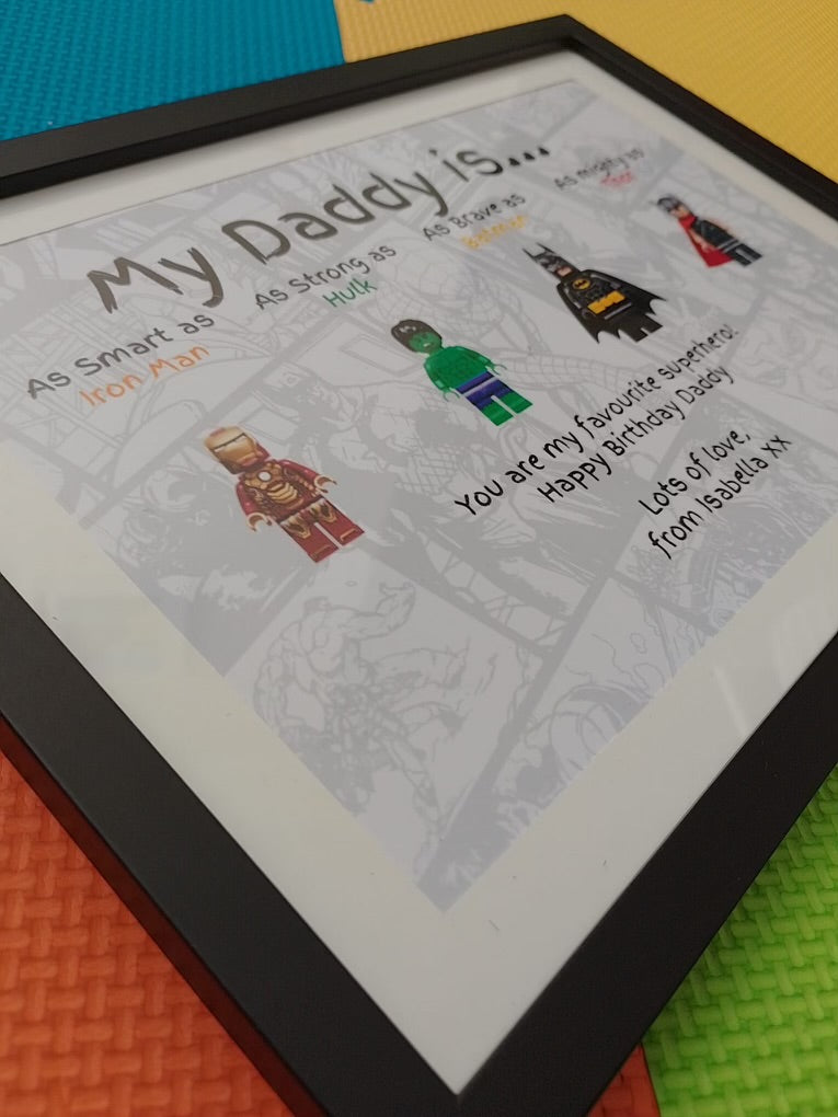 Personalised Superhero A4 Frame