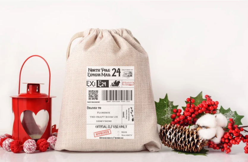 North Pole Express Mail Labels - 5 Pack