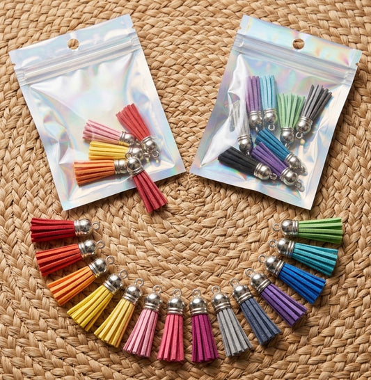 Faux Leather Craft Tassels (20pc)