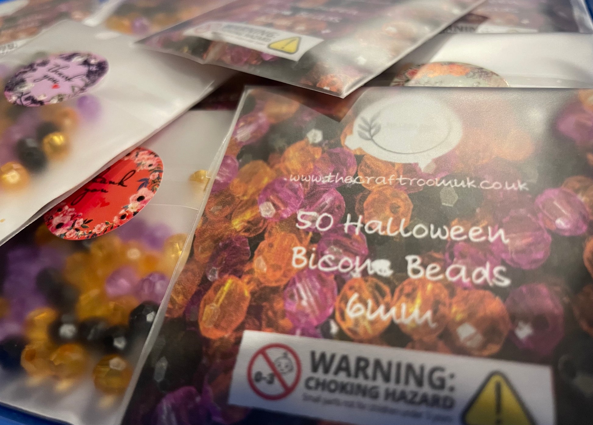 Halloween Bicone Beads - The Craft Room UK