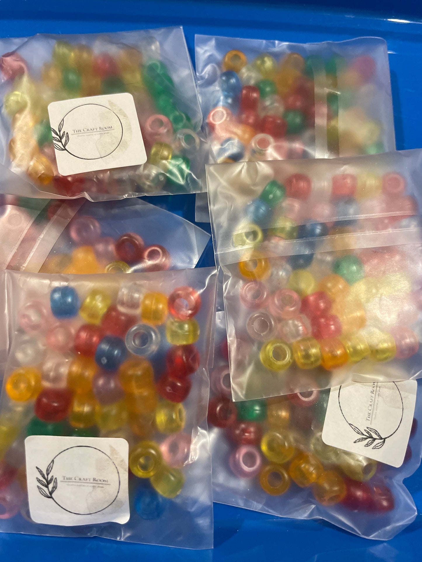 Colourful Transparent Pony Beads - The Craft Room UK