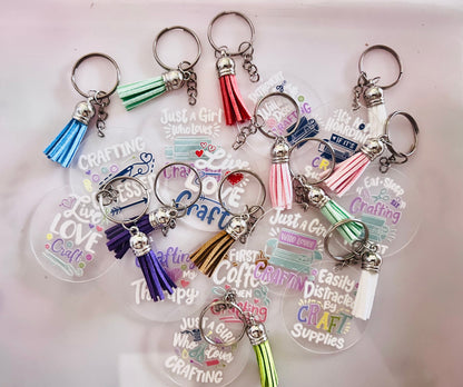 Cute craft lover Keyring