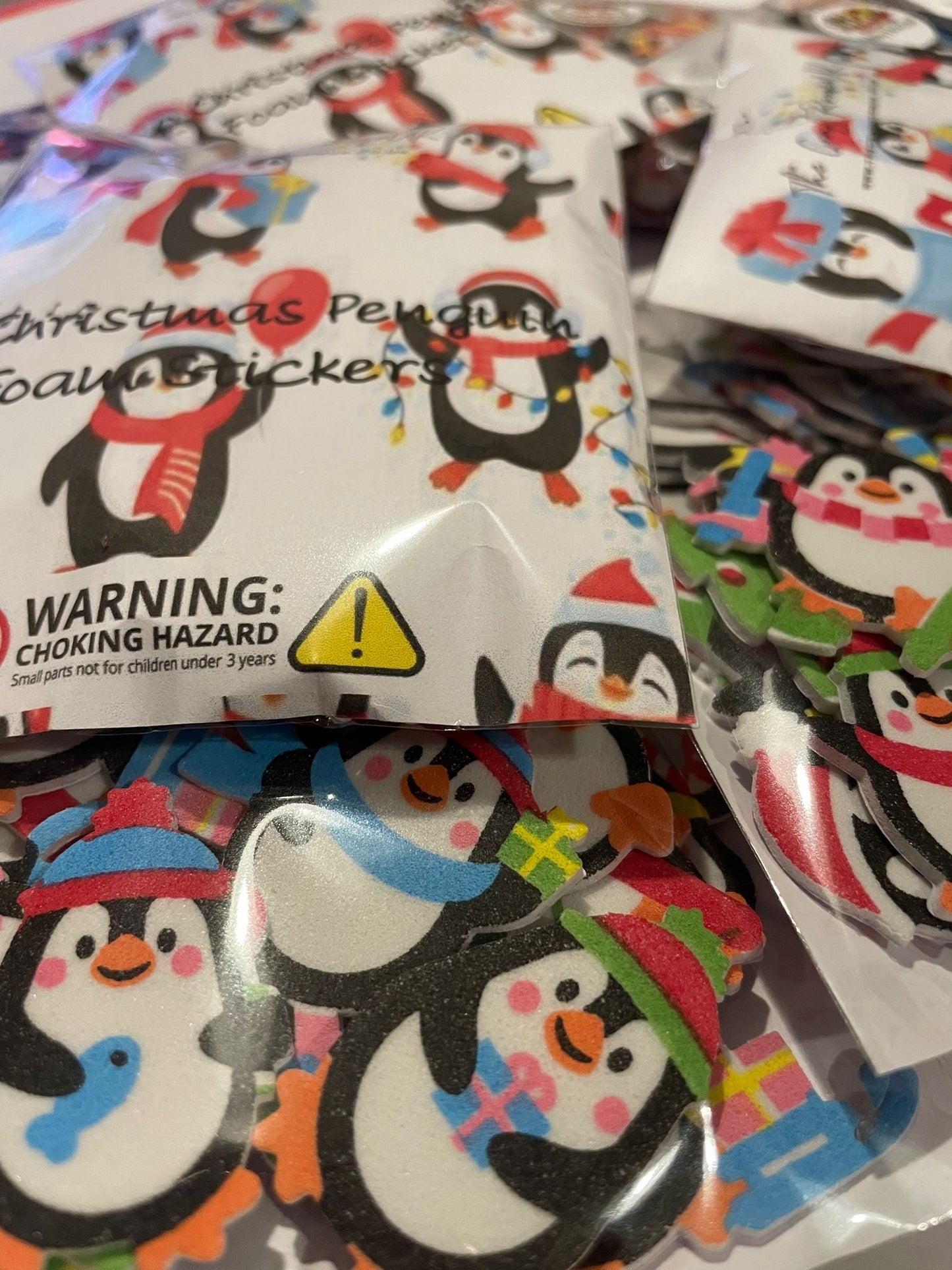 Christmas Penguin Foam Stickers