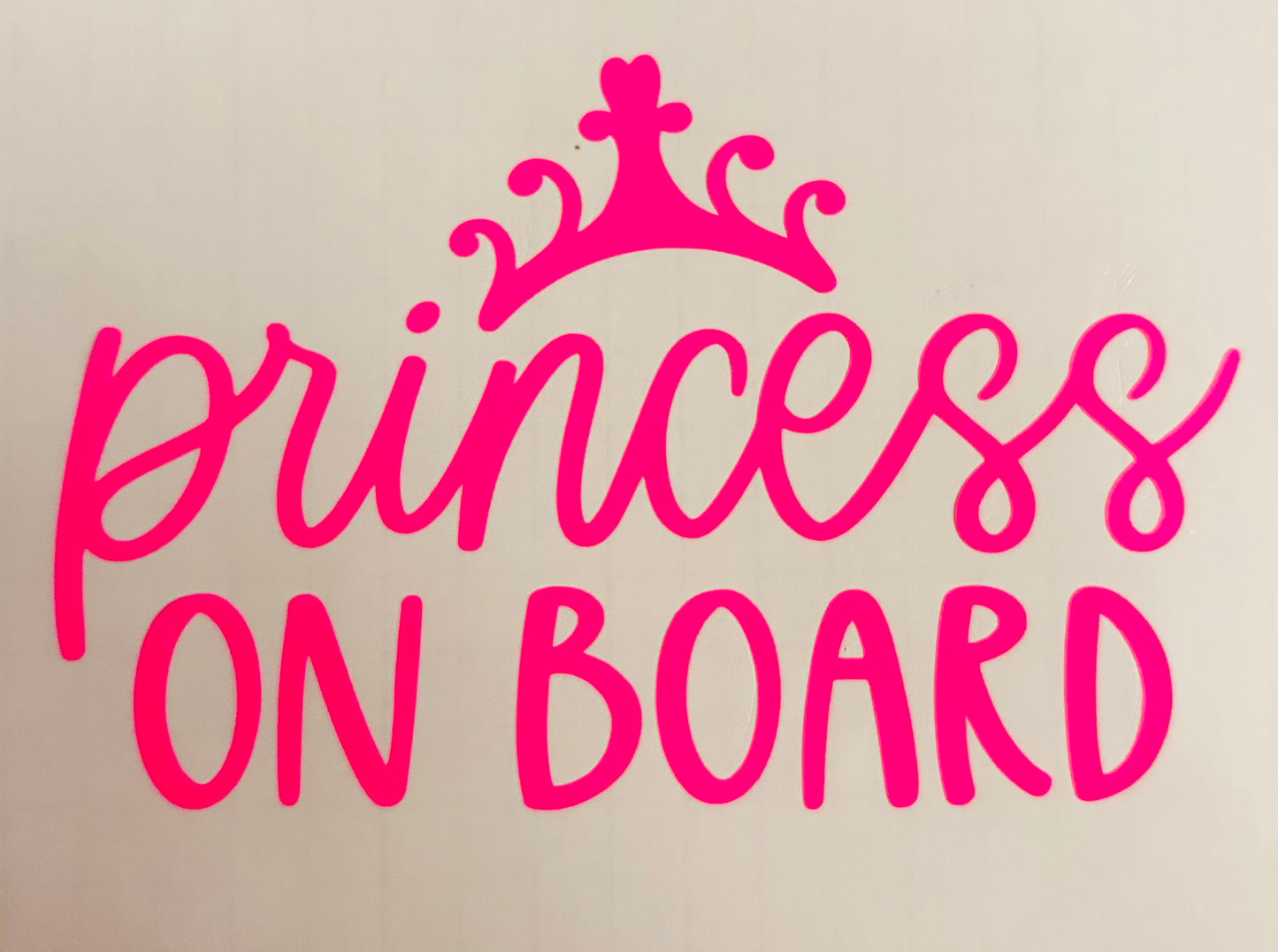 ‘Princess on Board’ Car Vinyl