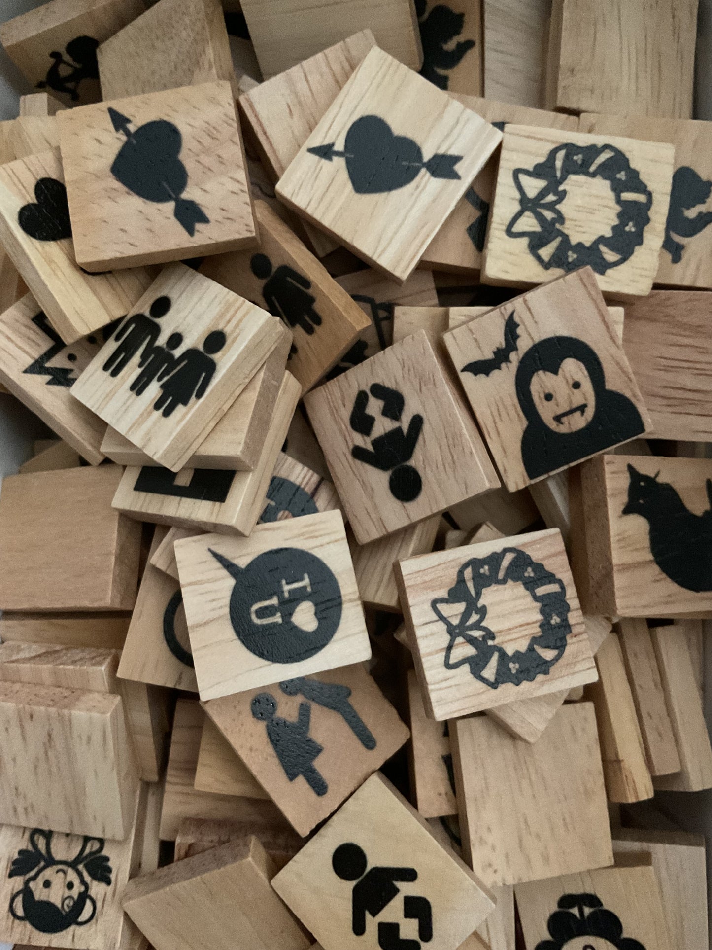 Wooden Scrabble Tile Craft Box