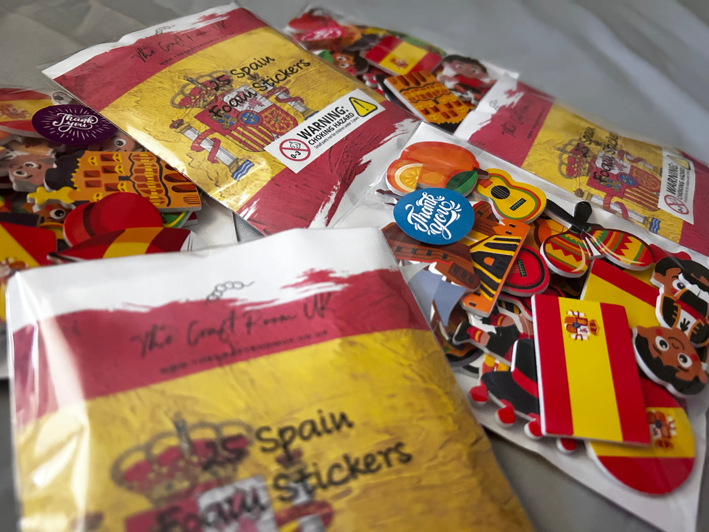 Spain Foam Stickers