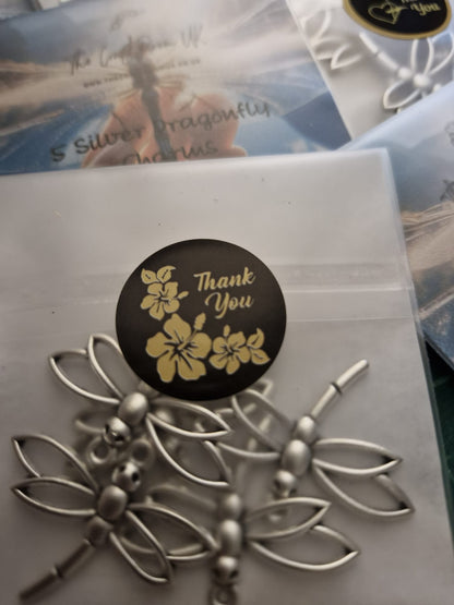 Silver Dragonfly Charms