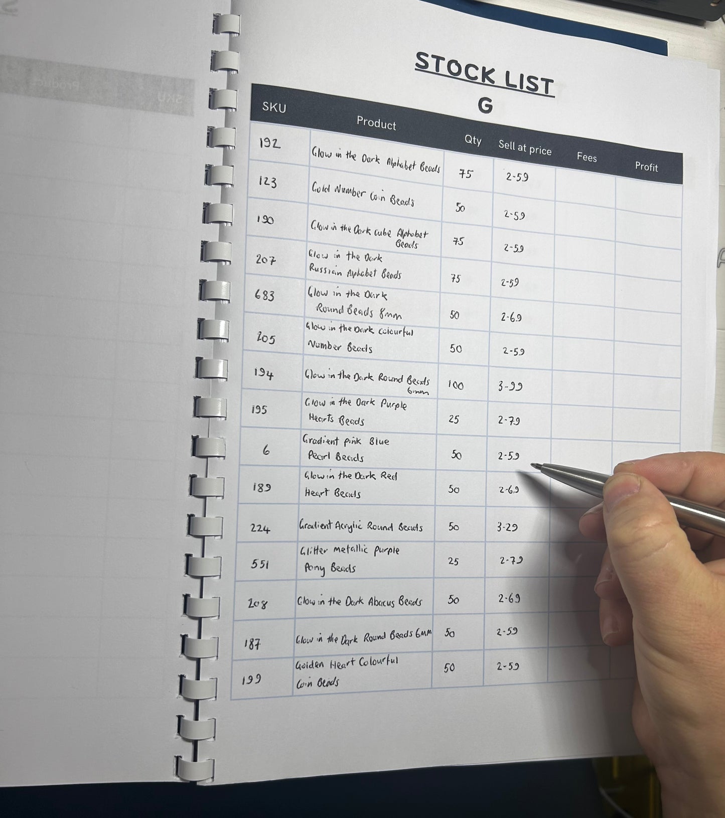 Customisable Business ledgers