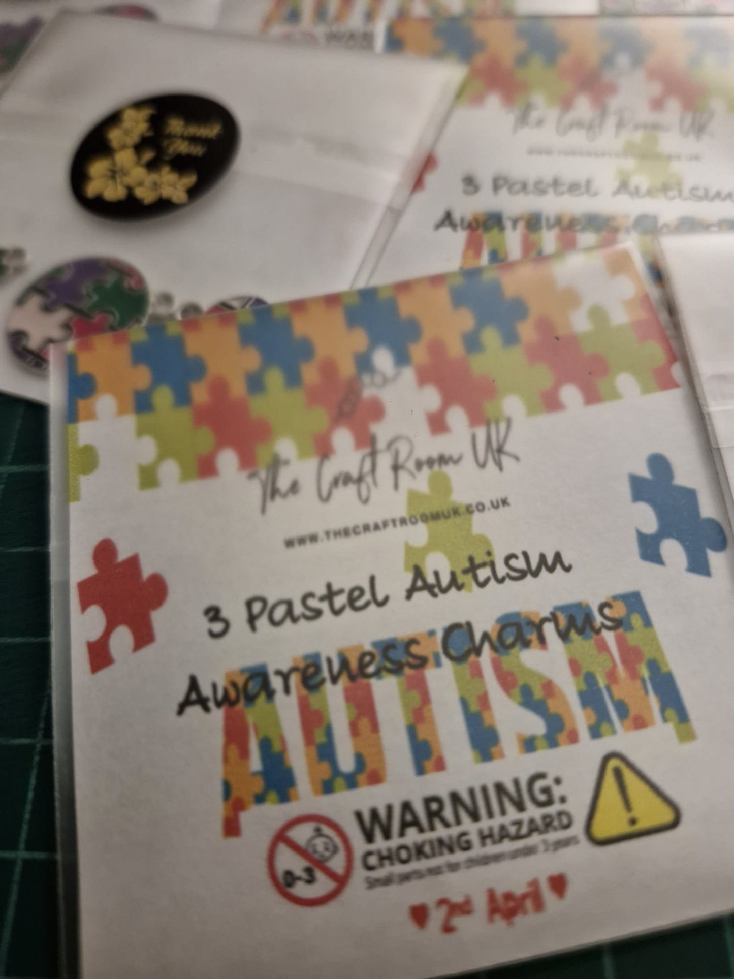 Pastel Autism Awareness Charms