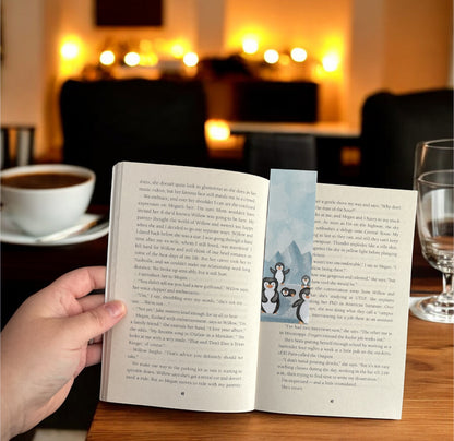 Christmas Penguin Themed Laminated Bookmarks