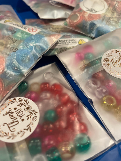 Mixed Glitter Pony Beads