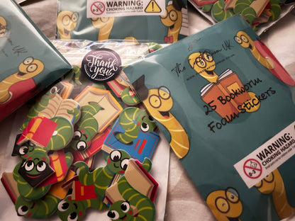 Bookworm Foam stickers