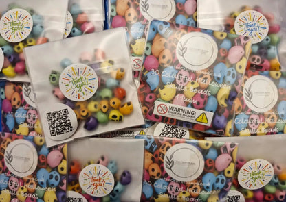Colourful Halloween Skull Beads