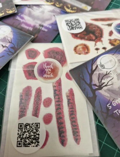 Graphic Halloween Temporary Tattoos - The Craft Room UK