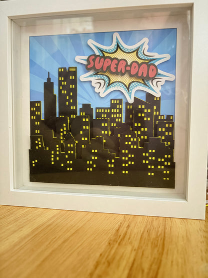 Personalised Superhero Light-Up Shadow Box Frame