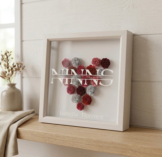 Personalised Flower Shadow Box