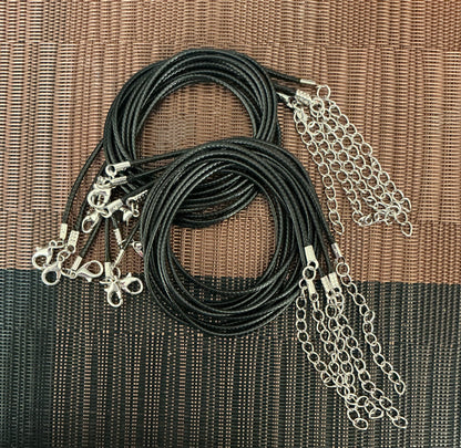 Faux Leather Necklace Chains