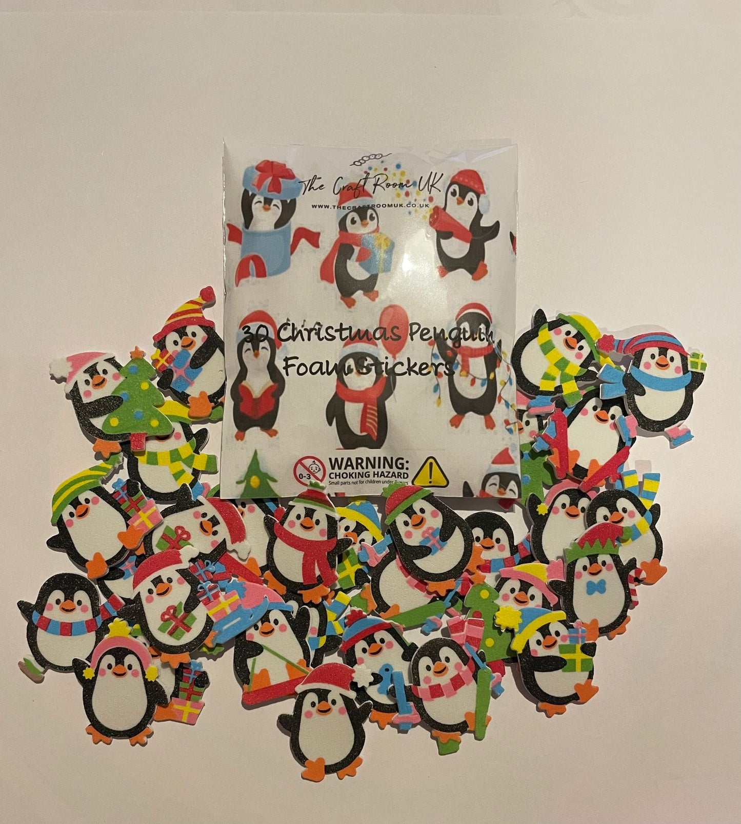 Christmas Penguin Foam Stickers