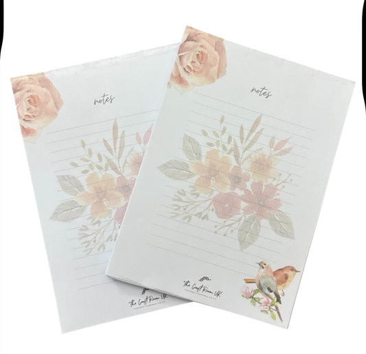 Mini Notepad - Floral Robin