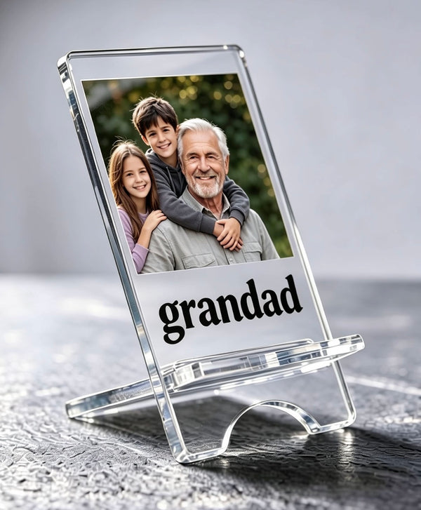 Personalised Photo Phone Holder - Grandad