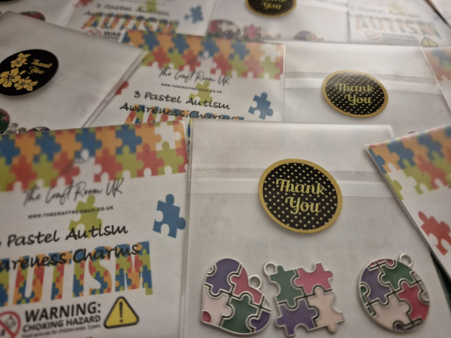 Pastel Autism Awareness Charms