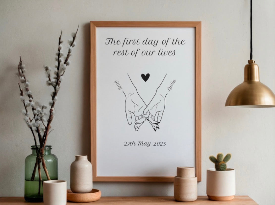 Personalised Couple Line Art Frame