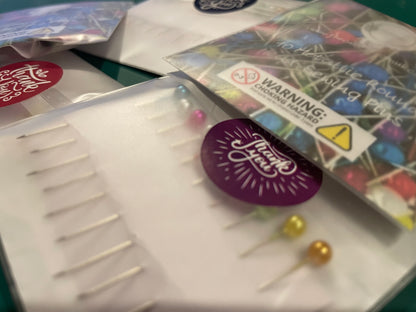 Metallic Round Head Sewing Pins - The Craft Room UK