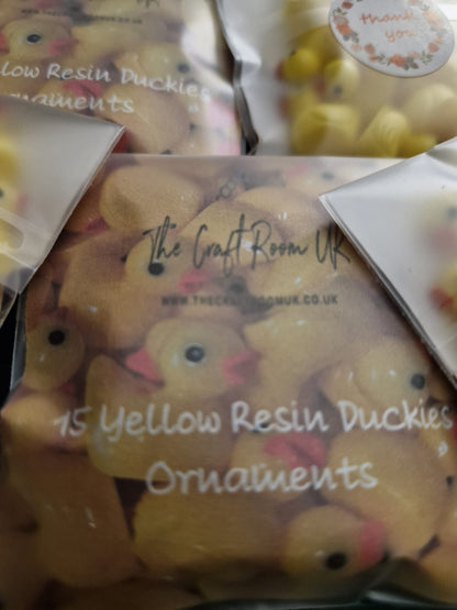 Yellow Resin Duckies Ornaments