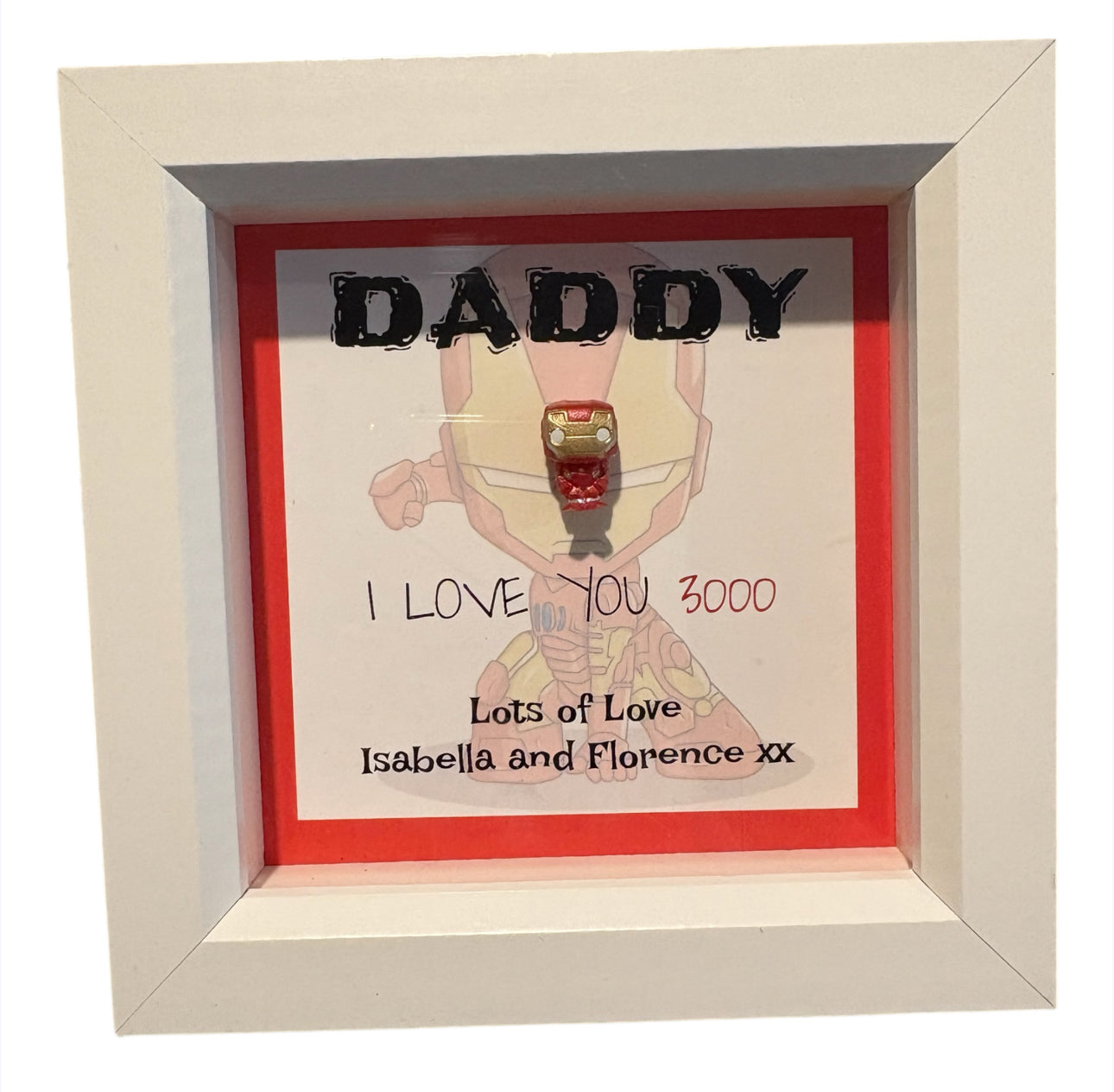 Personalised Superhero Mini-Figure Box Frame - Small