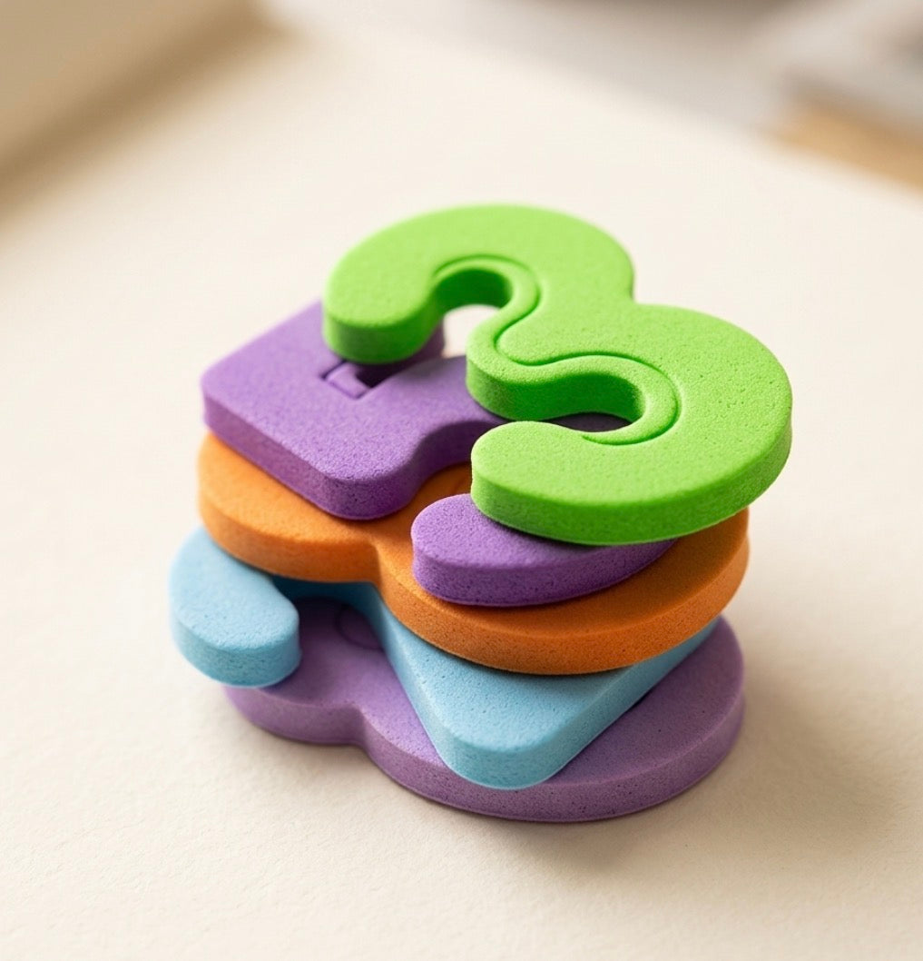 Colourful Number Foam Stickers