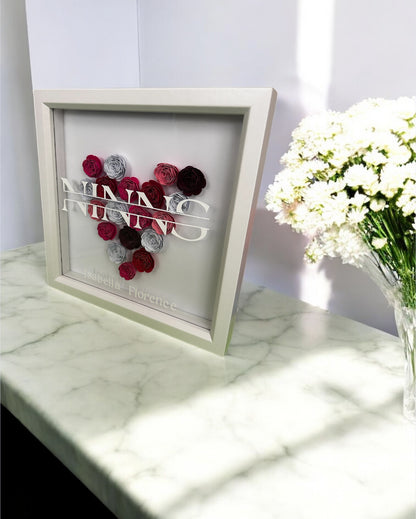 Personalised Flower Shadow Box