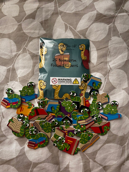 Bookworm Foam stickers
