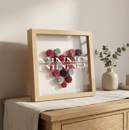 Personalised Flower Shadow Box