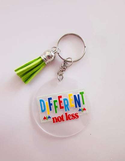 Acrylic Autism Awareness Keyring