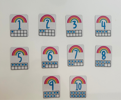 Number Flash Card Magnets