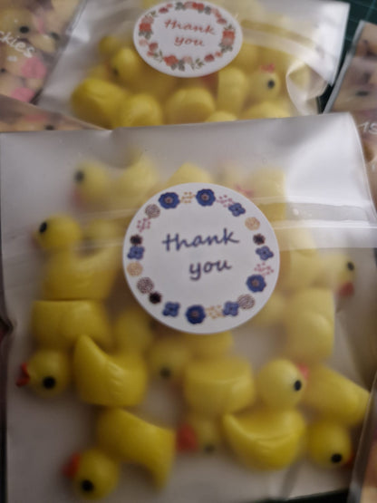 Yellow Resin Duckies Ornaments