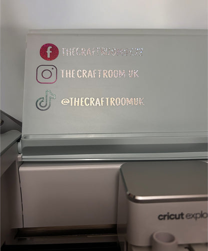 Custom Holographic Social Media Vinyl Stickers