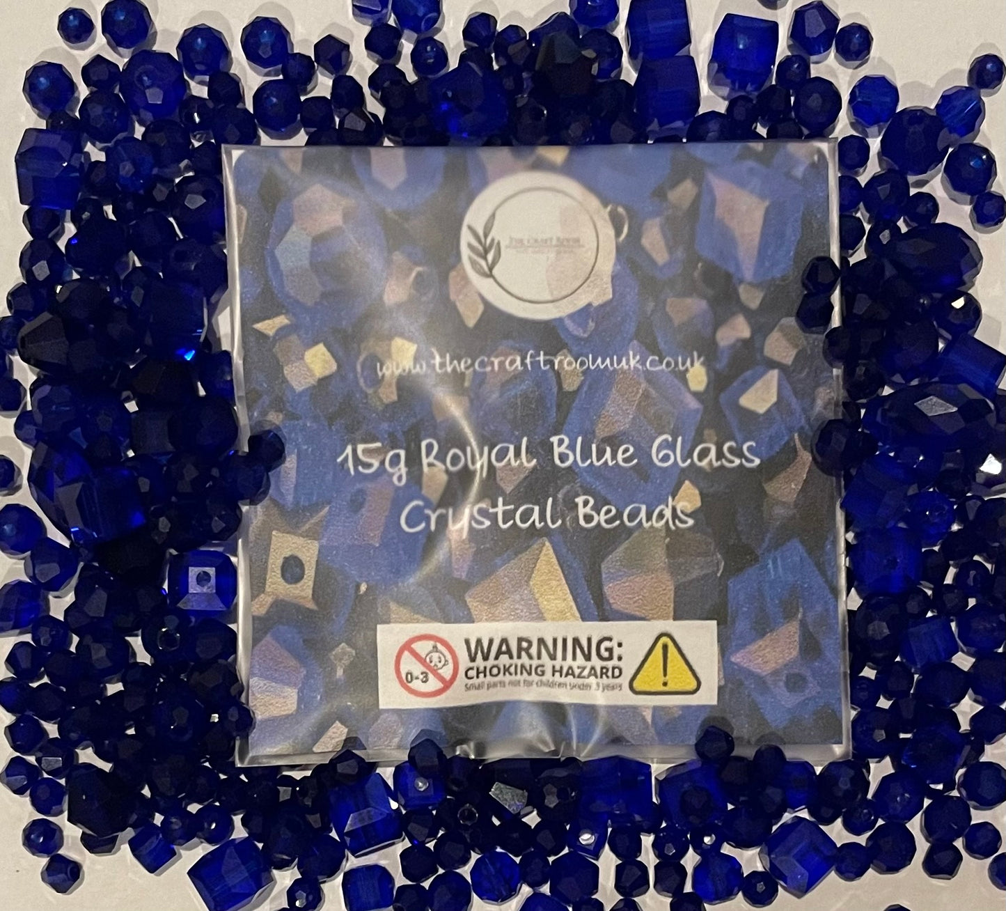 Royal Blue Glass Crystal Beads - The Craft Room UK