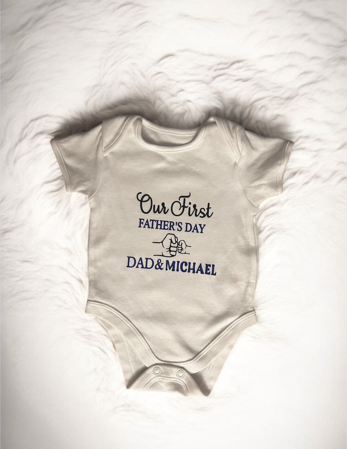 Personalised ‘Our First Father’s Day’ Baby Vest