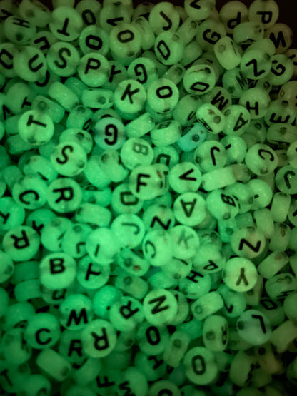 Glow in the Dark Alphabet Beads