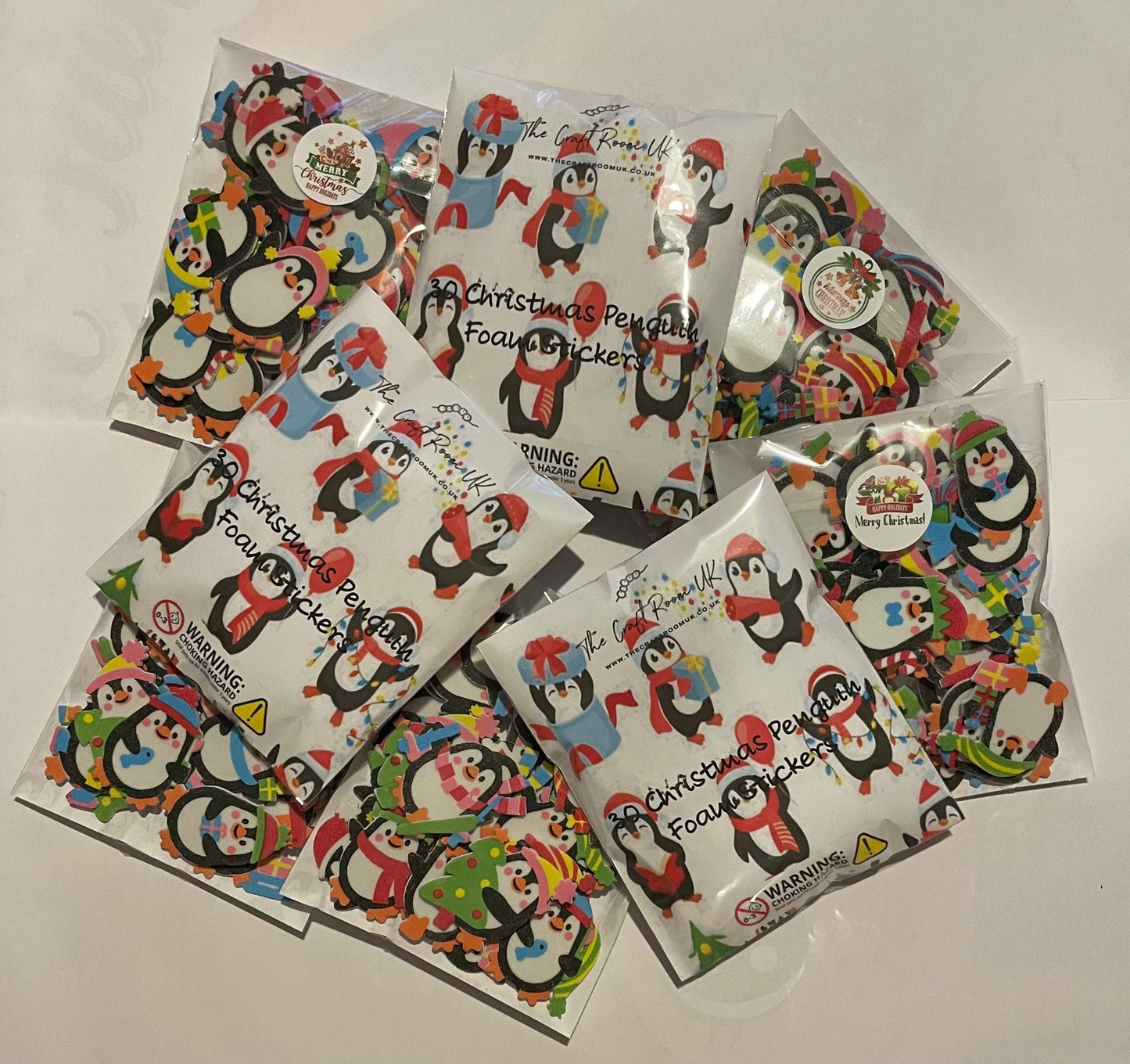 Christmas Penguin Foam Stickers