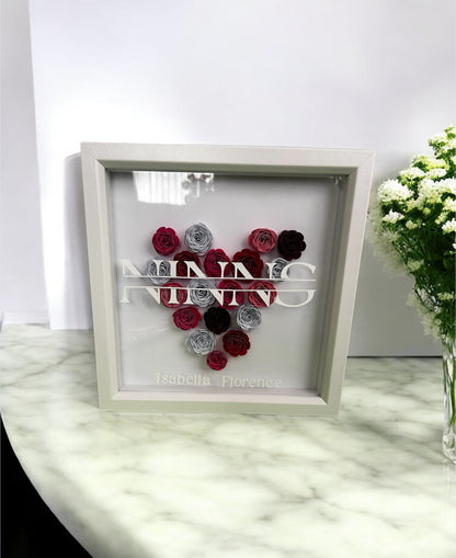 Personalised Flower Shadow Box