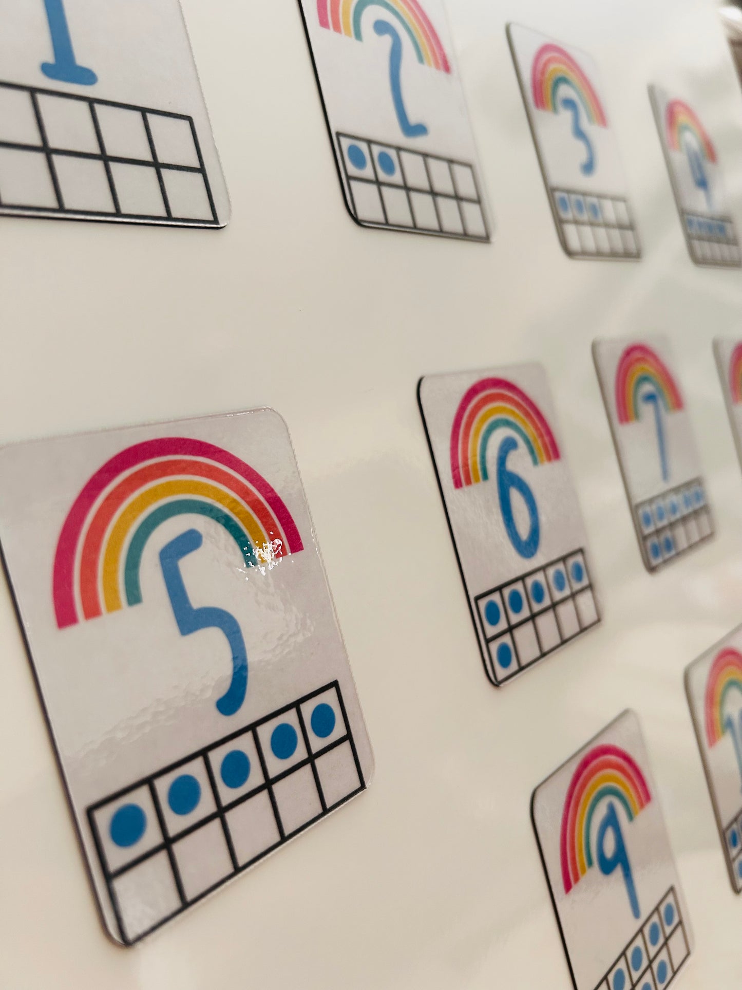 Number Flash Card Magnets
